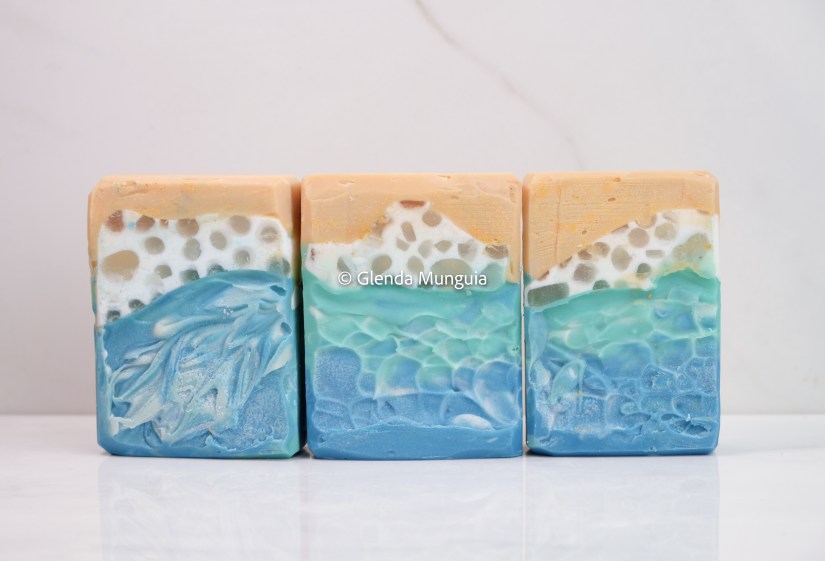 Beach soap top view
